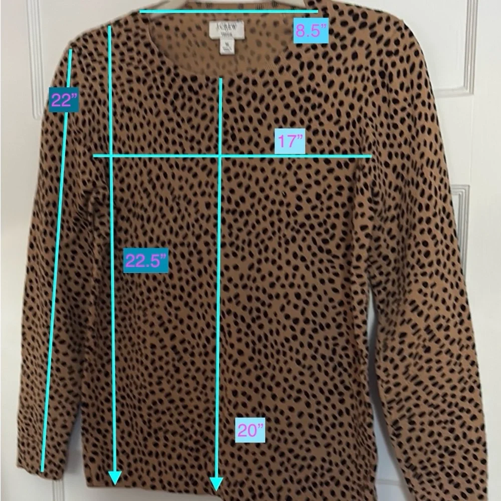 J. Crew Tan and Black Crewneck Sweater. Size M. Cotton.